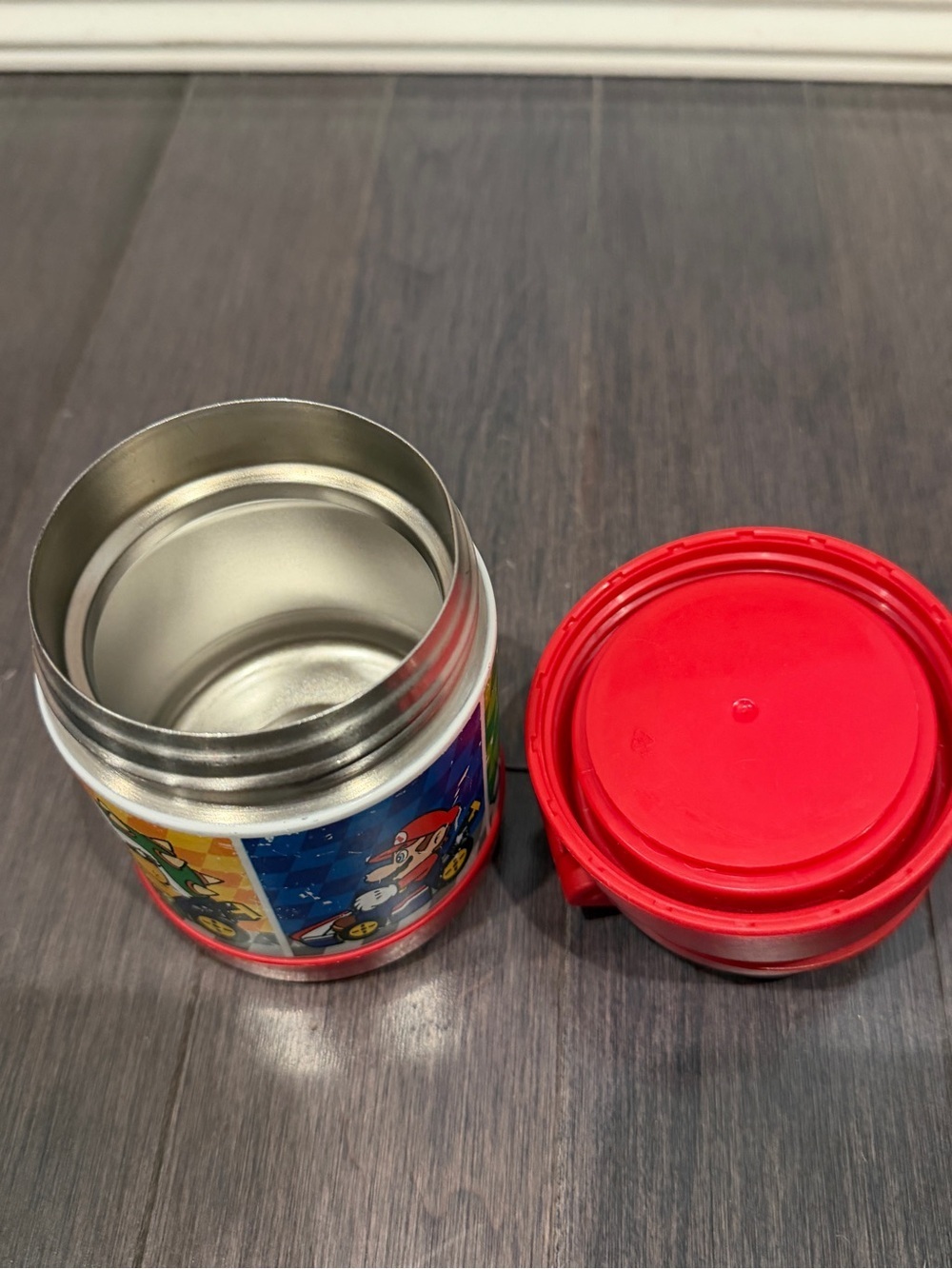 Thermos Red Kids Mario Kart Character Food Jar with Racing Art Warm Cold Food - Picture 6 of 6